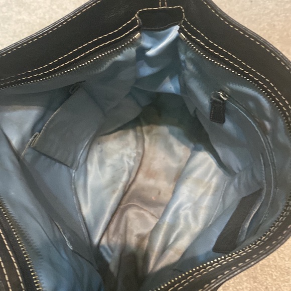 Coach black tote. Tons of wear left in it, selling as is. - Picture 4 of 5